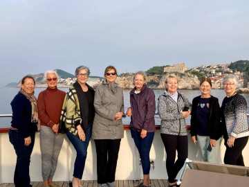 Solo female travelers enjoying small group Croatia cruise